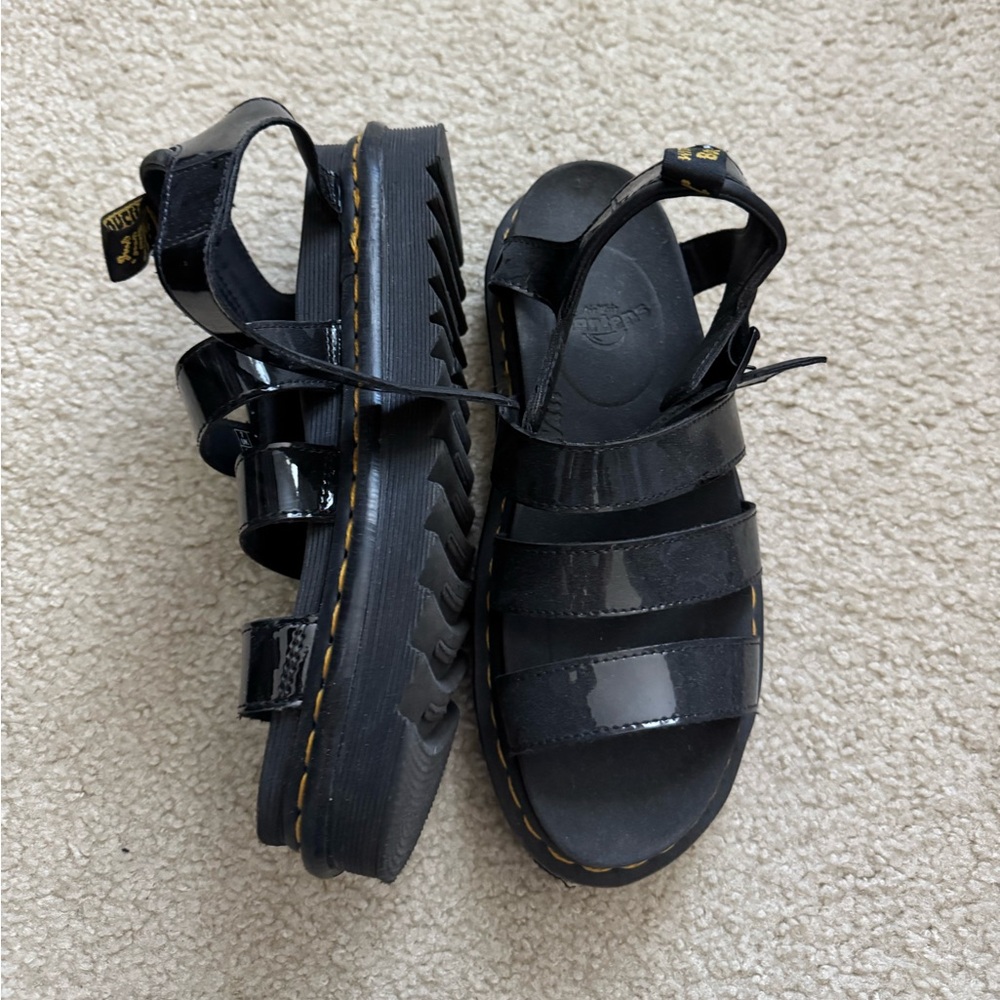 Dr. Martens Black Platform Shoes with Chunky Sole